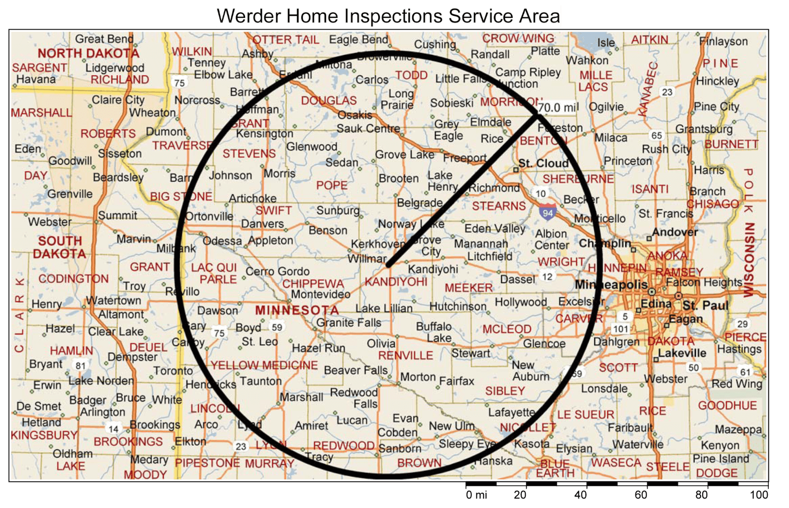 Werder Home Inspection Service Area